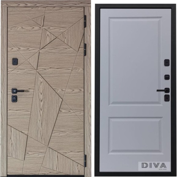 Дверь DIVA 97/1 2050x960 мм Правая Дуб натуральный - Д7 Силк Маус УТ-00074856