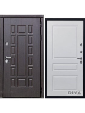 Дверь DIVA 38 2050x960 мм Правая Венге - Д13 Белый Софт УТ-00072722