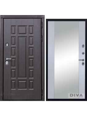 Дверь DIVA 38 Зеркало 2050x860 мм Правая Венге - Д15 Силк Маус УТ-00073579