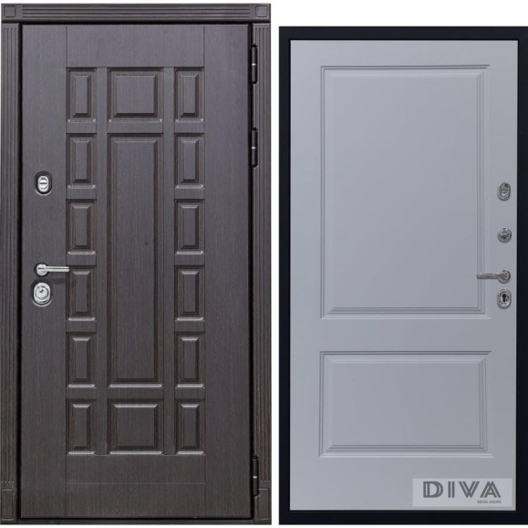 Дверь DIVA 38 2050x960 мм Правая Венге - Д7 Силк Маус УТ-00075135