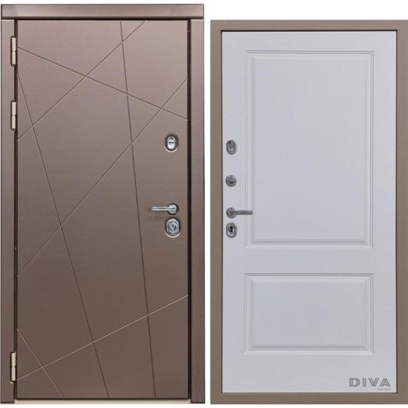 Дверь DIVA 50 2050x860 мм Левая Бронза - Д7 Белый софт УТ-00075273 Дверь DIVA 50 2050x860 мм Левая Бронза - Д7 Белый софт УТ-00075273