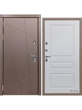 Дверь DIVA 50 2050x860 мм Левая Бронза - Д13 Белый софт УТ-00075246