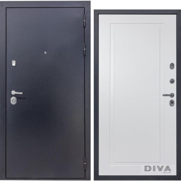 Дверь DIVA 40 2050x860 мм Правая Титан - Н10 Белый софт УТ-00073533