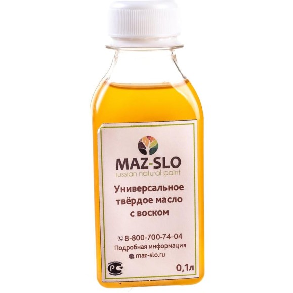 Твёрдое универсальное масло с воском MAZ-SLO бесцветное 100 мл 8061867