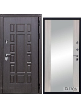 Дверь DIVA 38 Зеркало 2050x960 мм Правая Венге - Д15 Сандал белый УТ-00074158