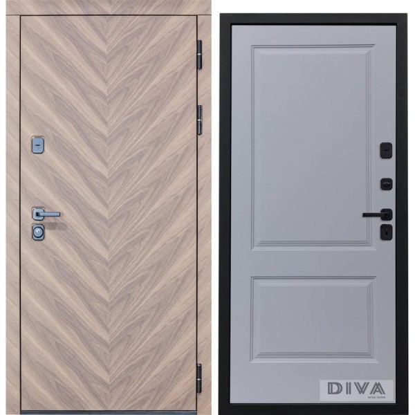Дверь DIVA 98 2050x860 мм Правая Орех шоколадный - Д7 Силк маус УТ-00075825