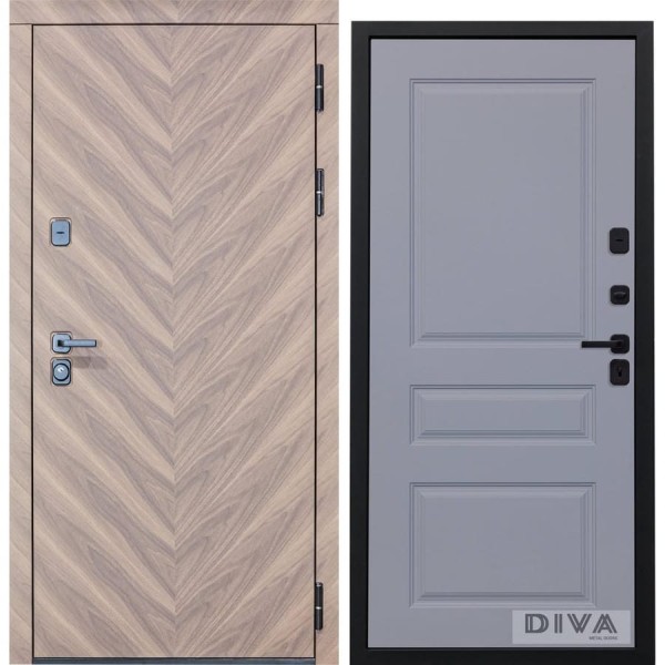 Дверь DIVA 98 2050x860 мм Правая Орех шоколадный - Д13 Силк маус УТ-00075842