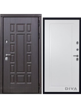 Дверь DIVA 38 2050x960 мм Правая Венге - Н10 Белый Софт УТ-00074233