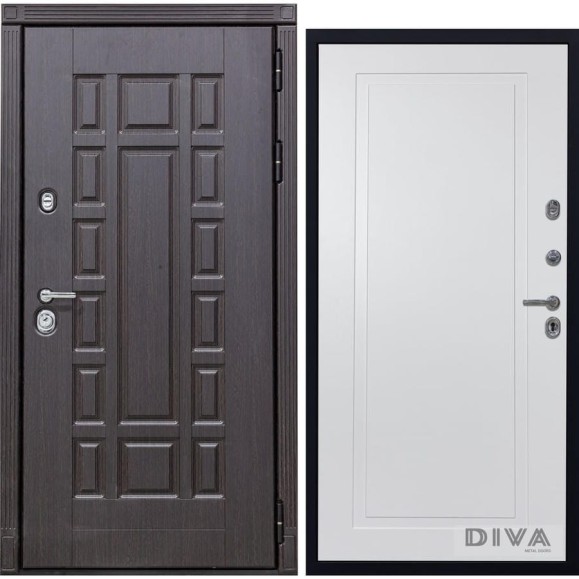Дверь DIVA 38 2050x960 мм Правая Венге - Н10 Белый Софт УТ-00074233 Дверь DIVA 38 2050x960 мм Правая Венге - Н10 Белый Софт УТ-00074233