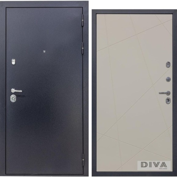 Дверь DIVA 40 2050x860 мм Правая Титан - Д11 Софт Шампань УТ-00074599