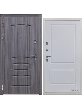Дверь DIVA 42 2050x960 мм Левая Сандал серый - Д7 Белый Софт УТ-00072236