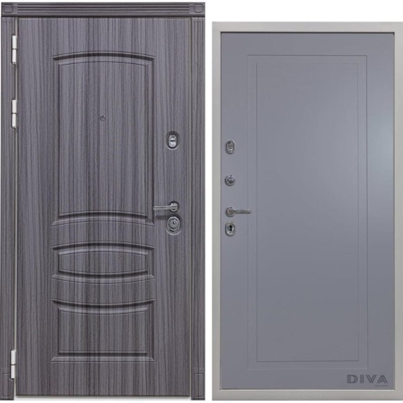 Дверь DIVA 42 2050x960 мм Левая Сандал серый - Н10 Силк Маус УТ-00075397