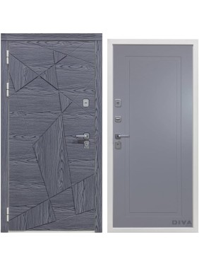 Дверь DIVA 97/3 2050x860 мм Левая Дуб графит - Н10 Силк маус УТ-00074975