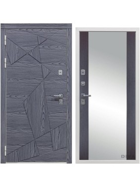 Дверь DIVA 97/3 Зеркало 2050x960 мм Левая Дуб графит - Д15 Венге УТ-00074927