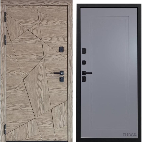 Дверь DIVA 97/1 2050x860 мм Левая Дуб натуральный - Н10 Силк маус УТ-00074952