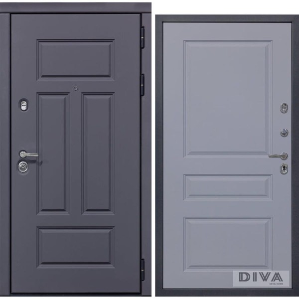 Дверь DIVA 47 2050x860 мм Правая Ясень графит - Д13 Силк Маус УТ-00073112
