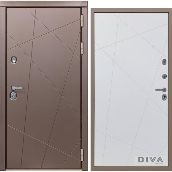 Дверь DIVA 50 2050x860 мм Правая Бронза - Д11 Белый софт УТ-00073381 Дверь DIVA 50 2050x860 мм Правая Бронза - Д11 Белый софт УТ-00073381
