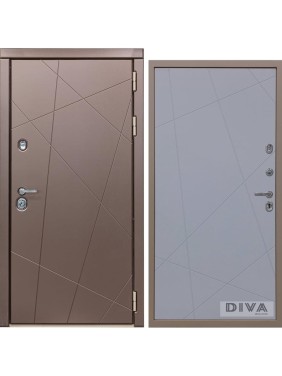 Дверь DIVA 50 2050x960 мм Правая Бронза - Д11 Силк Маус УТ-00073624