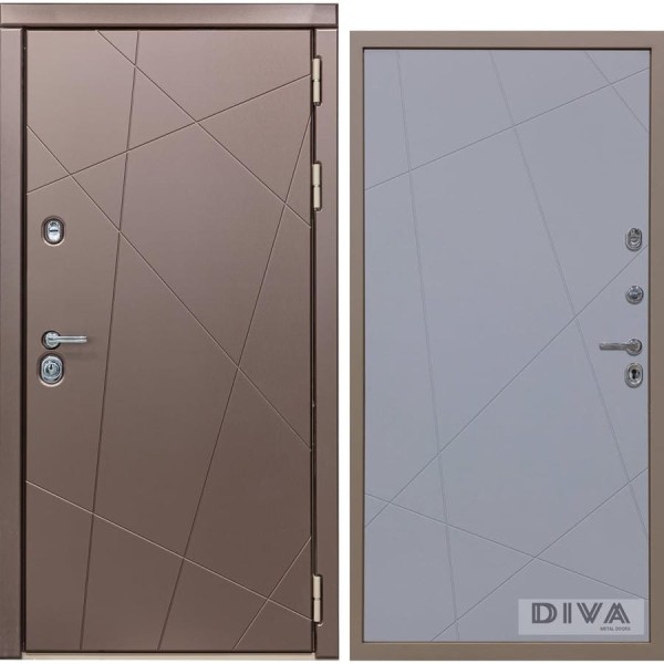 Дверь DIVA 50 2050x960 мм Правая Бронза - Д11 Силк Маус УТ-00073624