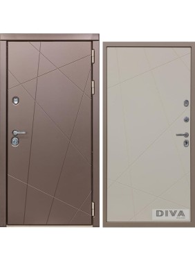 Дверь DIVA 50 2050x960 мм Правая Бронза - Д11 Софт Шампань УТ-00071759