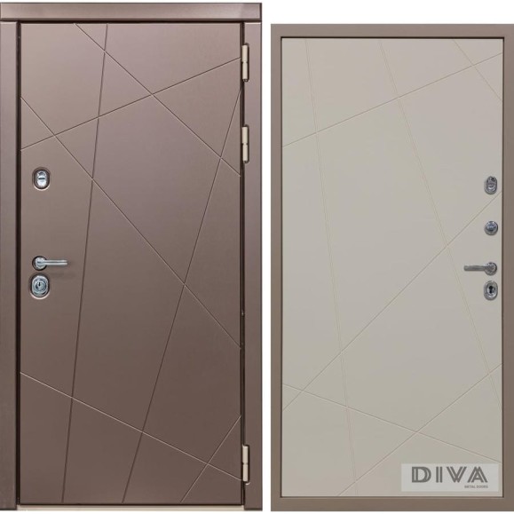 Дверь DIVA 50 2050x960 мм Правая Бронза - Д11 Софт Шампань УТ-00071759 Дверь DIVA 50 2050x960 мм Правая Бронза - Д11 Софт Шампань УТ-00071759