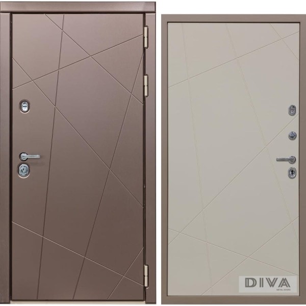 Дверь DIVA 50 2050x960 мм Правая Бронза - Д11 Софт Шампань УТ-00071759