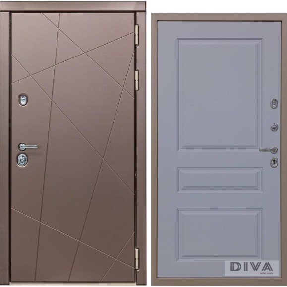 Дверь DIVA 50 2050x860 мм Правая Бронза - Д13 Силк Маус УТ-00075249 Дверь DIVA 50 2050x860 мм Правая Бронза - Д13 Силк Маус УТ-00075249