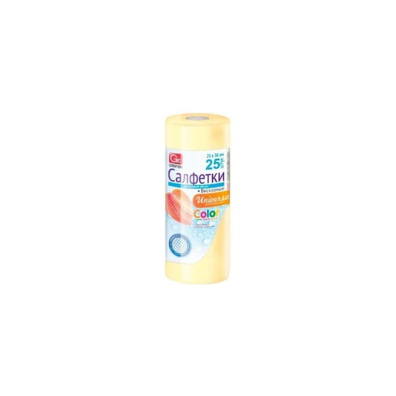 Салфетки из вискозы GRIFON перфорированные, 25х30 см, 25 шт в рулоне 900-026