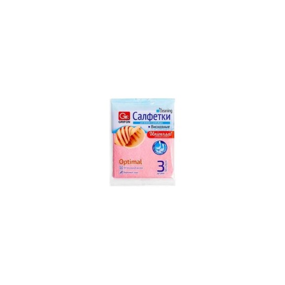 Салфетки для кухни из вискозы GRIFON 30x26 см, 3 шт в уп, 5 упаковок 910-002_5