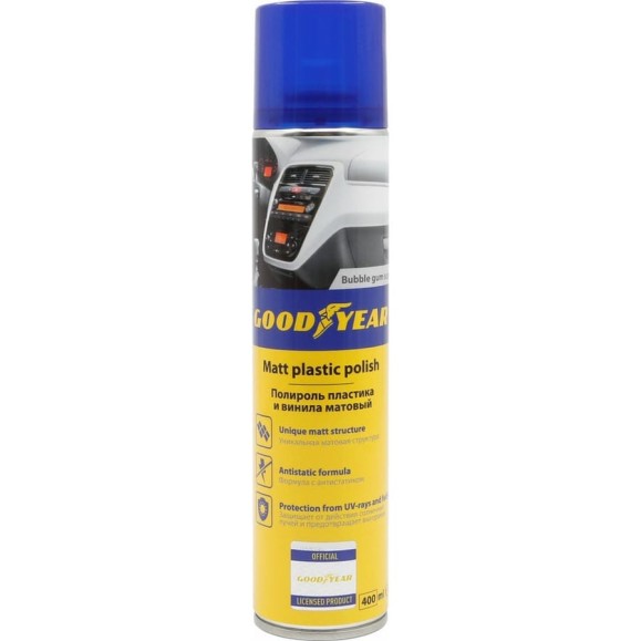 Матовый полироль пластика Goodyear buble gum, аэрозоль 400 мл GY000712