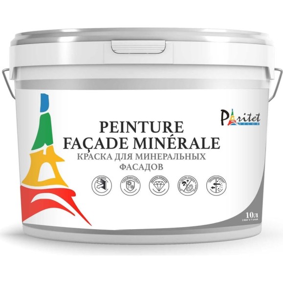 Краска Paritet для минеральных фасадов, 10 л PD-037