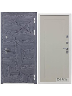 Дверь DIVA 97/3 2050x960 мм Правая Дуб графит - Н10 Софт шампань УТ-00074983