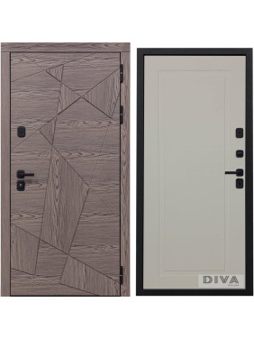 Дверь DIVA 97/2 2050x960 мм Правая Дуб коньяк - Н10 Софт шампань УТ-00074851