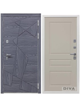 Дверь DIVA 97/3 2050x860 мм Правая Дуб графит - Д13 Софт шампань УТ-00074996