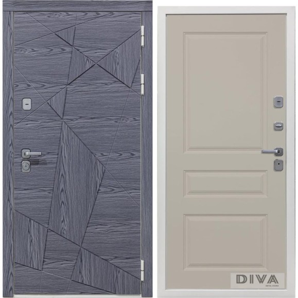 Дверь DIVA 97/3 2050x860 мм Правая Дуб графит - Д13 Софт шампань УТ-00074996