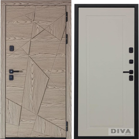 Дверь DIVA 97/1 2050x960 мм Правая Дуб натуральный - Н10 Софт шампань УТ-00074959