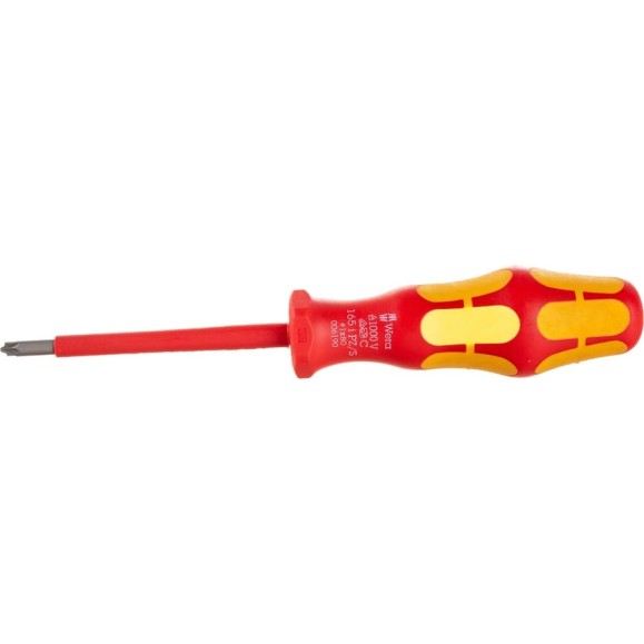 Крестовая отвертка WERA PlusMinus 165 i VDE, PZ/SL1x80 мм 1000V, на подвесе WE-100021