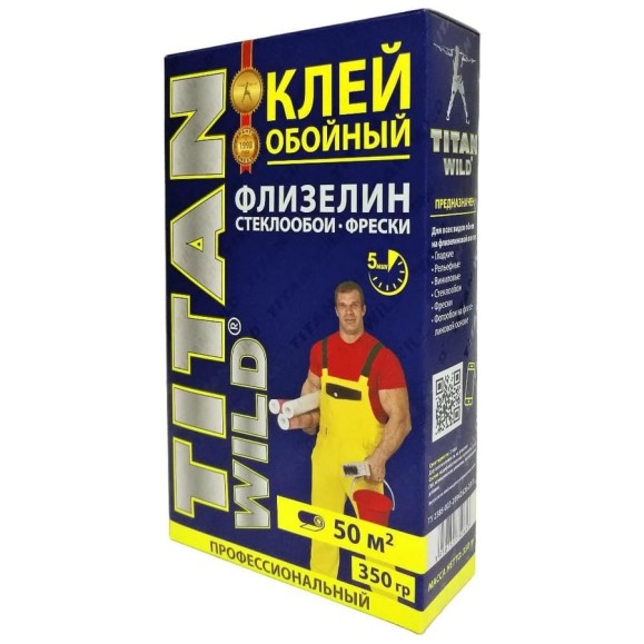 Обойный клей TITAN WILD Б/И (флизелин; 350 гр) TWF-350 Обойный клей TITAN WILD Б/И (флизелин; 350 гр) TWF-350