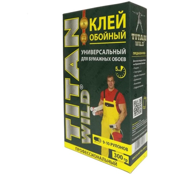 Универсальный обойный клей TITAN WILD Б/И 300 гр TWUni-300 Универсальный обойный клей TITAN WILD Б/И 300 гр TWUni-300