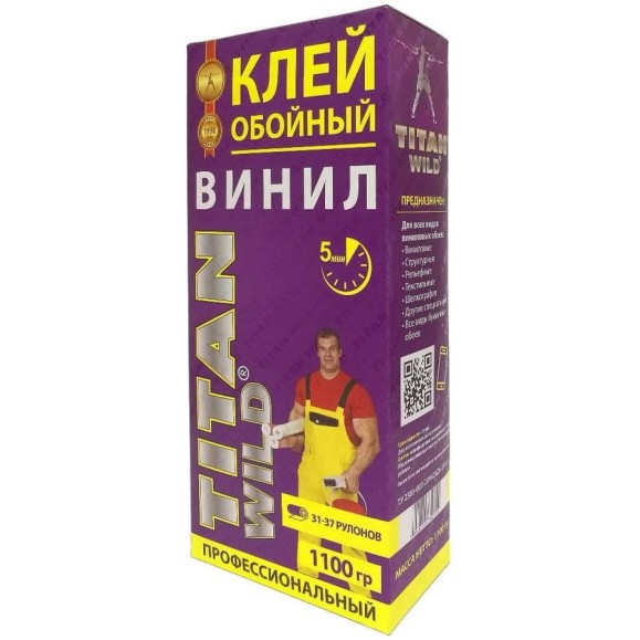 Обойный клей TITAN WILD Б/И 12 (винил; 1100 гр) TWV-1100 Обойный клей TITAN WILD Б/И 12 (винил; 1100 гр) TWV-1100