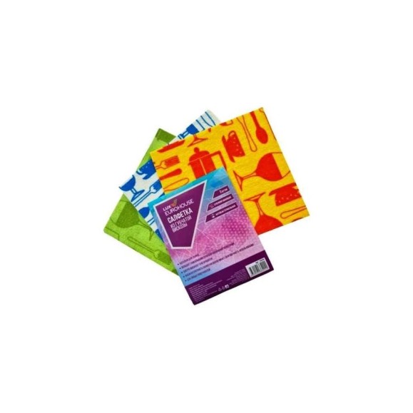 Салфетки из губчатой вискозы EUROHOUSE Lux 16х15 см, 3 шт 14594 Салфетки из губчатой вискозы EUROHOUSE Lux 16х15 см, 3 шт 14594