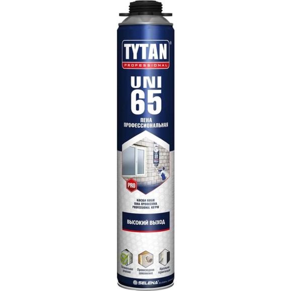 Профессиональная пена Tytan PROFESSIONAL 65 UNI летняя, 750 мл 16968 244037