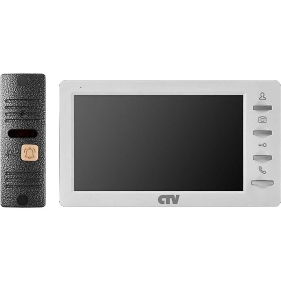Комплект видеодомофон+панель CTV -DP1701 S белый 4100165