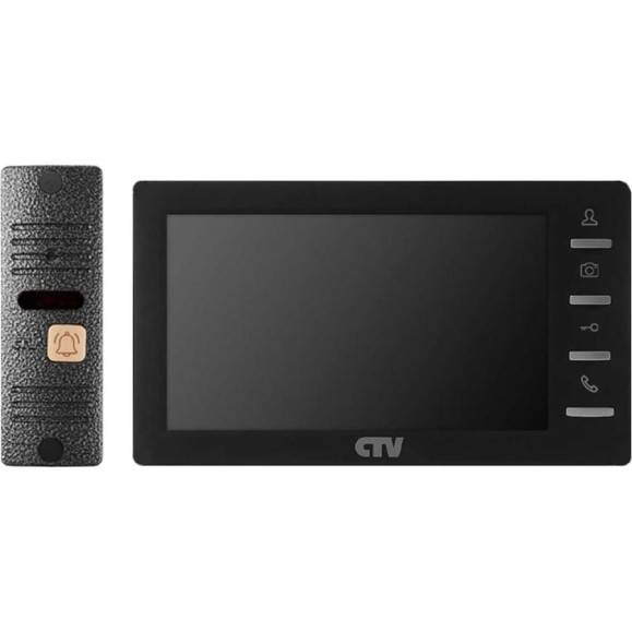 Комплект видеодомофон+панель CTV -DP1701 S черный 4100166