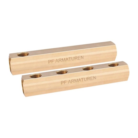 Коллектор PROFACTOR латунный, односторонний в/в 3/4" х 4 вых 1/2"вн PF MF 258.4 Коллектор PROFACTOR латунный, односторонний в/в 3/4" х 4 вых 1/2"вн PF MF 258.4