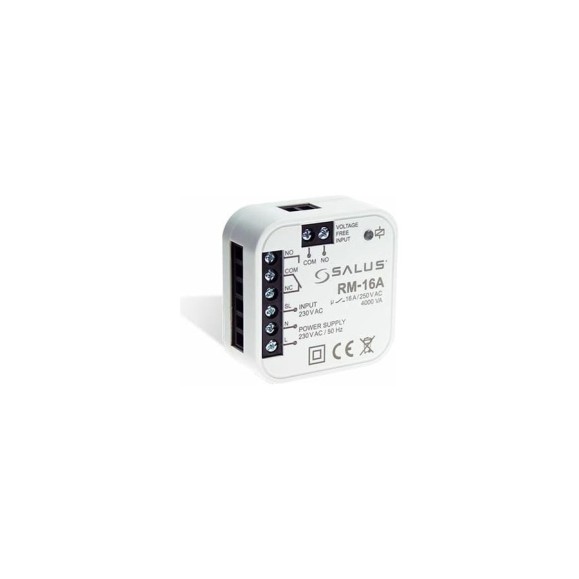 Модульное реле Salus Controls с беспотенциальным выходным реле NO/NC 16 А, при 220В RM-16A Модульное реле Salus Controls с беспотенциальным выходным реле NO/NC 16 А, при 220В RM-16A