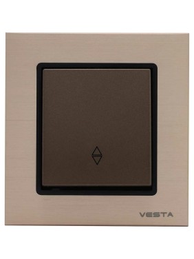 Выключатель Эксклюзивный Шампанское Металлик реверсивный Metronex Electric FVK050206BSH