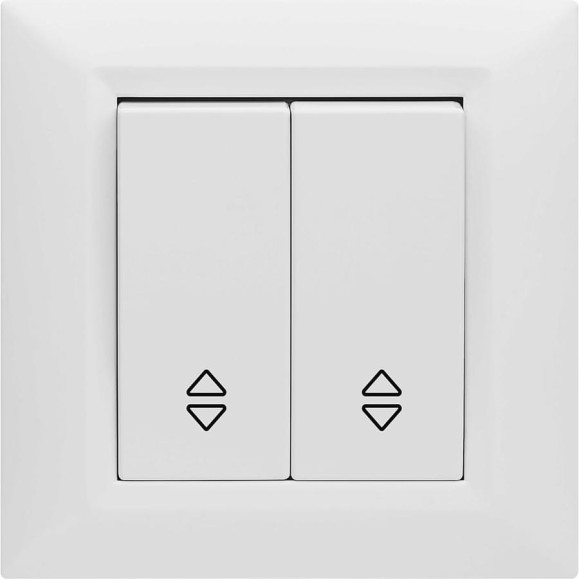 Выключатель Рим двуклавишный реверсивный Metronex Electric FVK010103BEL Выключатель Рим двуклавишный реверсивный Metronex Electric FVK010103BEL