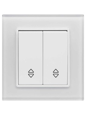 Выключатель Эксклюзивный Белый реверсивный двуклавишный Metronex Electric FVK050106BEL