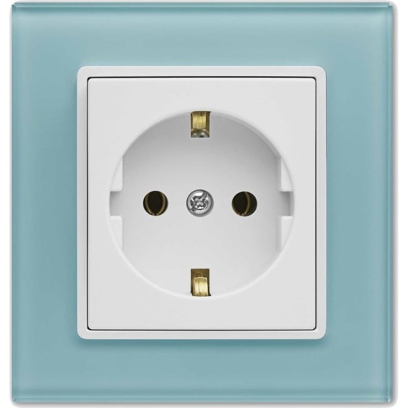 Розетка Metronex Electric Exclusive Blue одинарная с заземлением FRZ00040003SIN